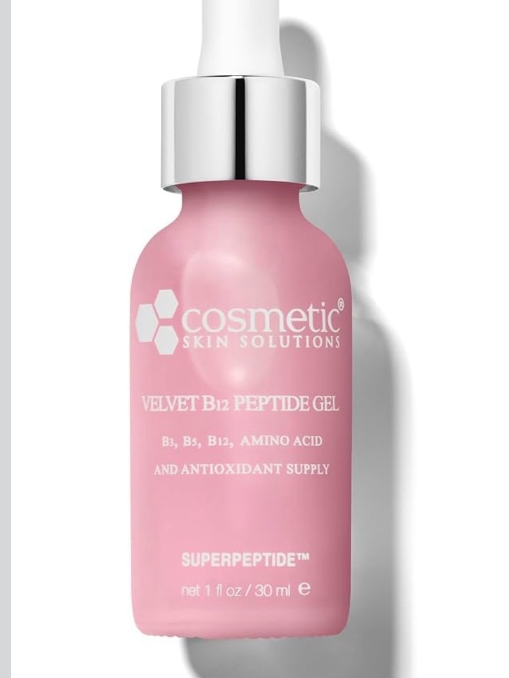Cosmetic Skin Solutions Velvet B12 Peptide Gel Lightweight Hydrating Serum 1 Oz.